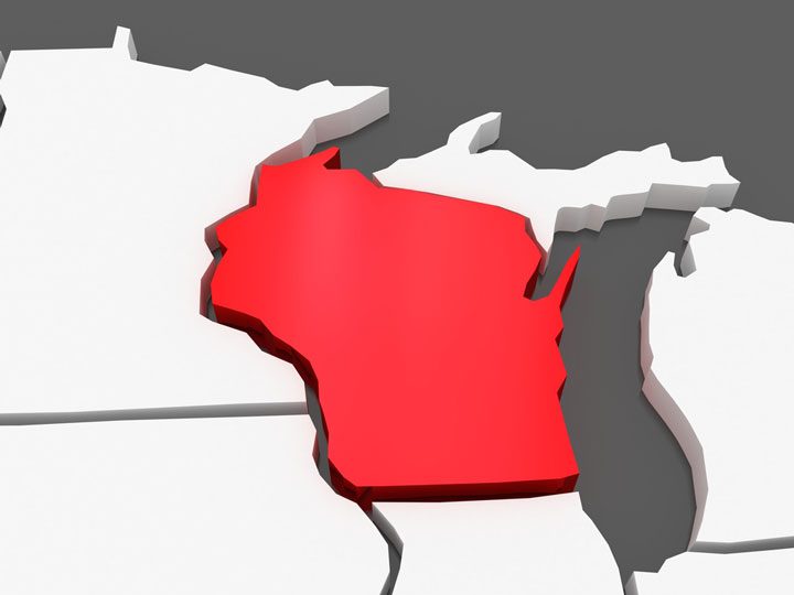 3d wisconsin map